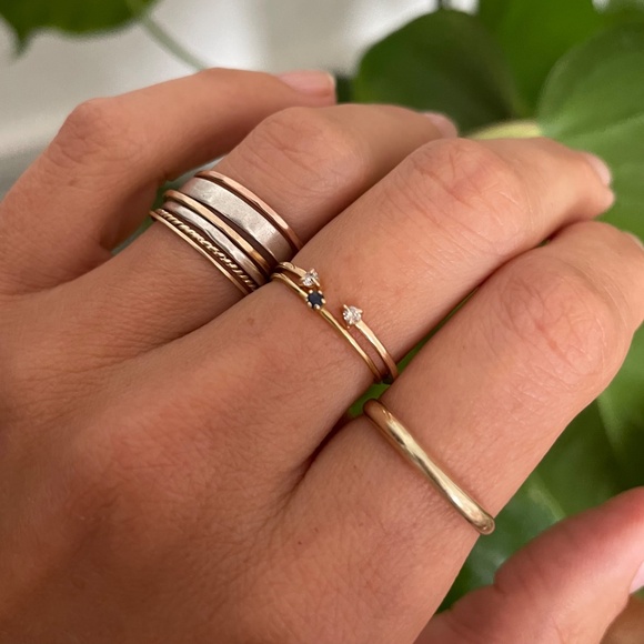 Catbird ‘Her Diamond Eyes’ open ring - Picture 4 of 5